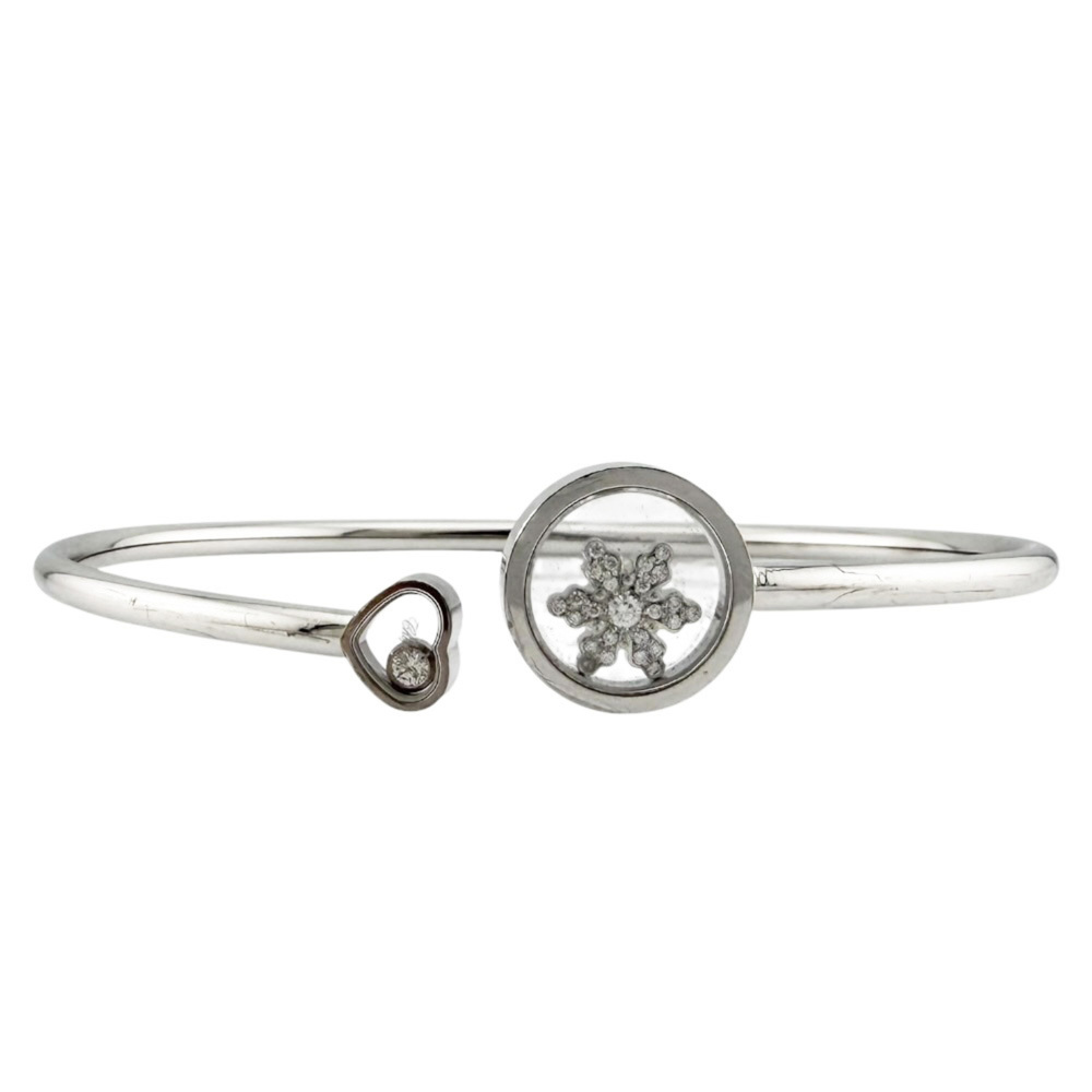 Chopard Happy Snowflake Bangle, 18K White Gold, Diamond, Women's, Snow